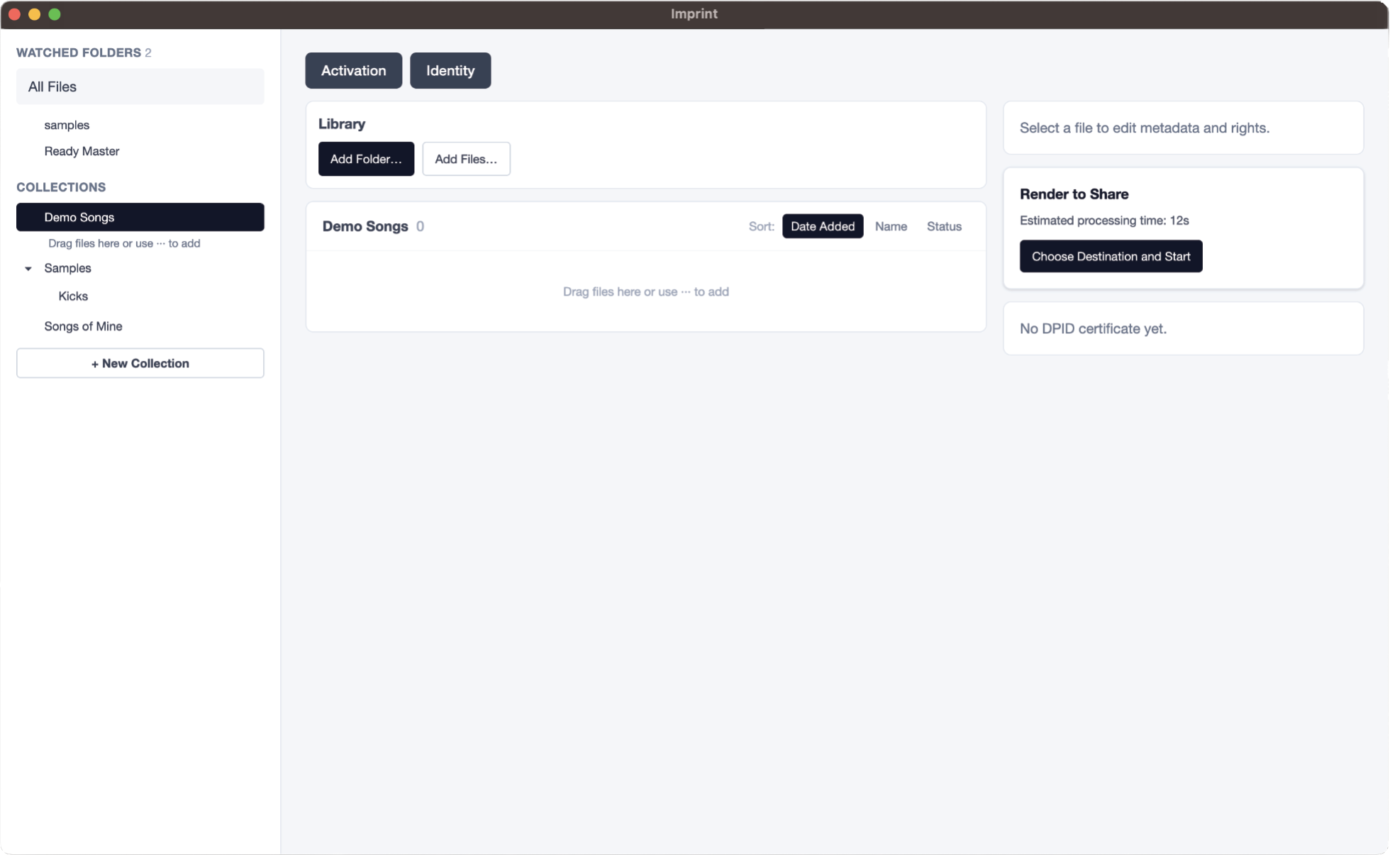 Preview of the imprint beta application